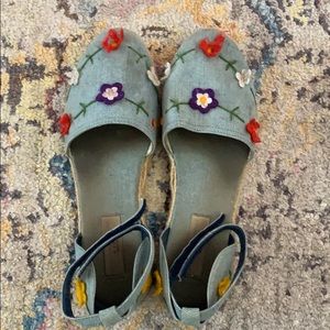 floral shoes with strap